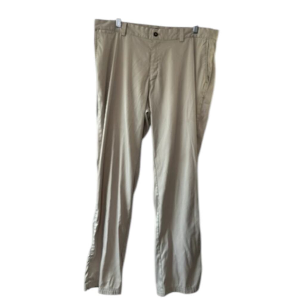 Nike Golf Dri-Fit Tour Performance Flat Front Tech Pants Size 36x32 Tan